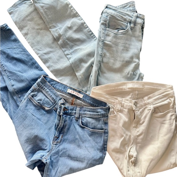 J brand blue jeans bundle- Lot of jeans 27. 7-8 white J brand Abercombie size 2 - Picture 1 of 7